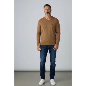 Nautica Mens V-Neck Sweater Classic Fit Soft Knit Casual Pullover, Size 2XL, NWT